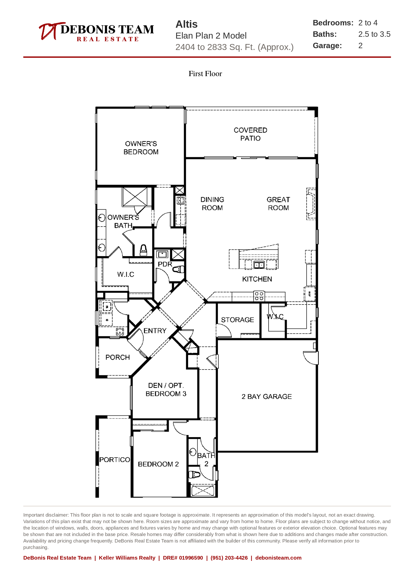 Elan Residence 2 floor plan at Altis
