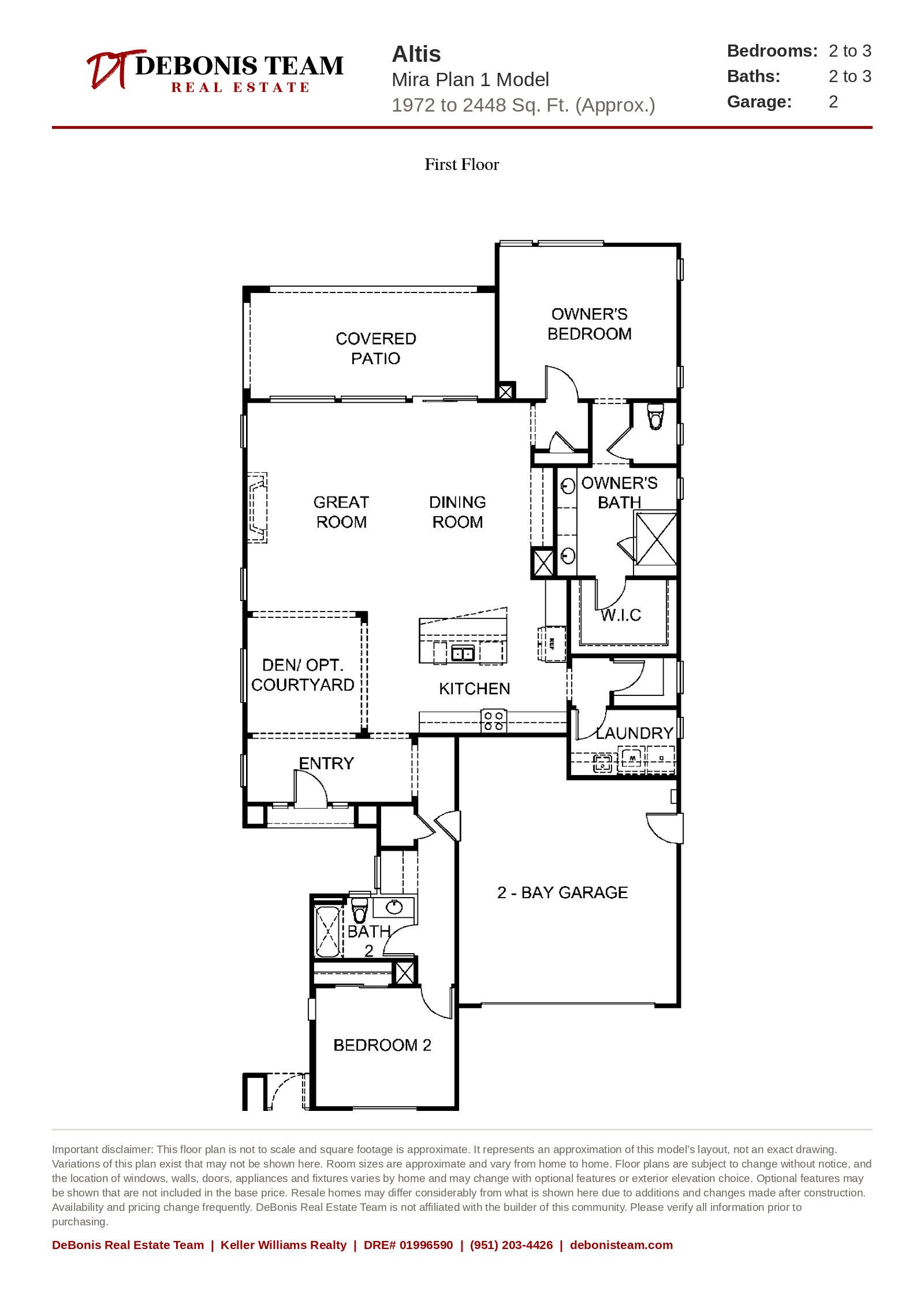 Mira Residence 1 floor plan at Altis