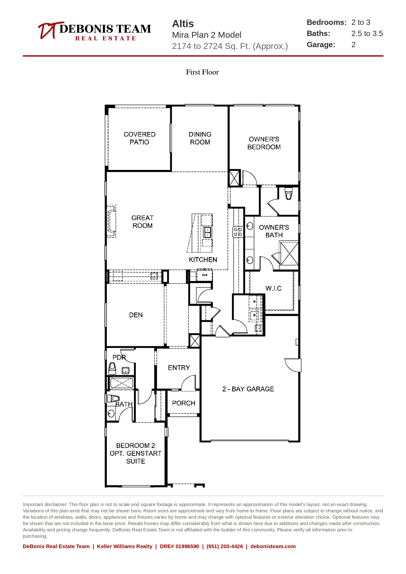 Mira Residence 2 floor plan at Altis