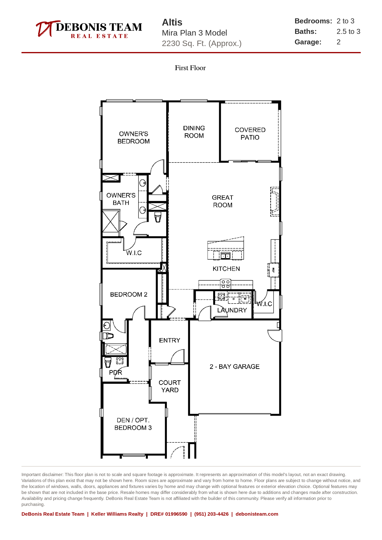 Mira Residence 3 floor plan at Altis
