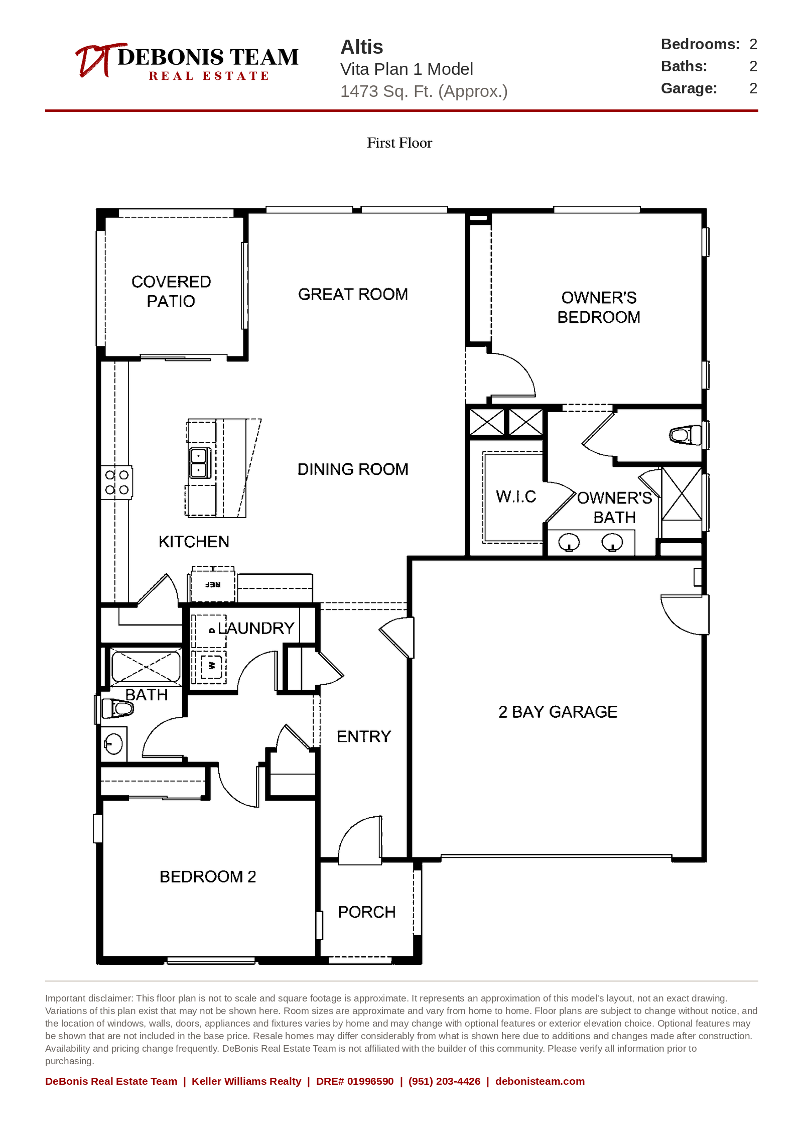 Vita Residence 1 floor plan at Altis