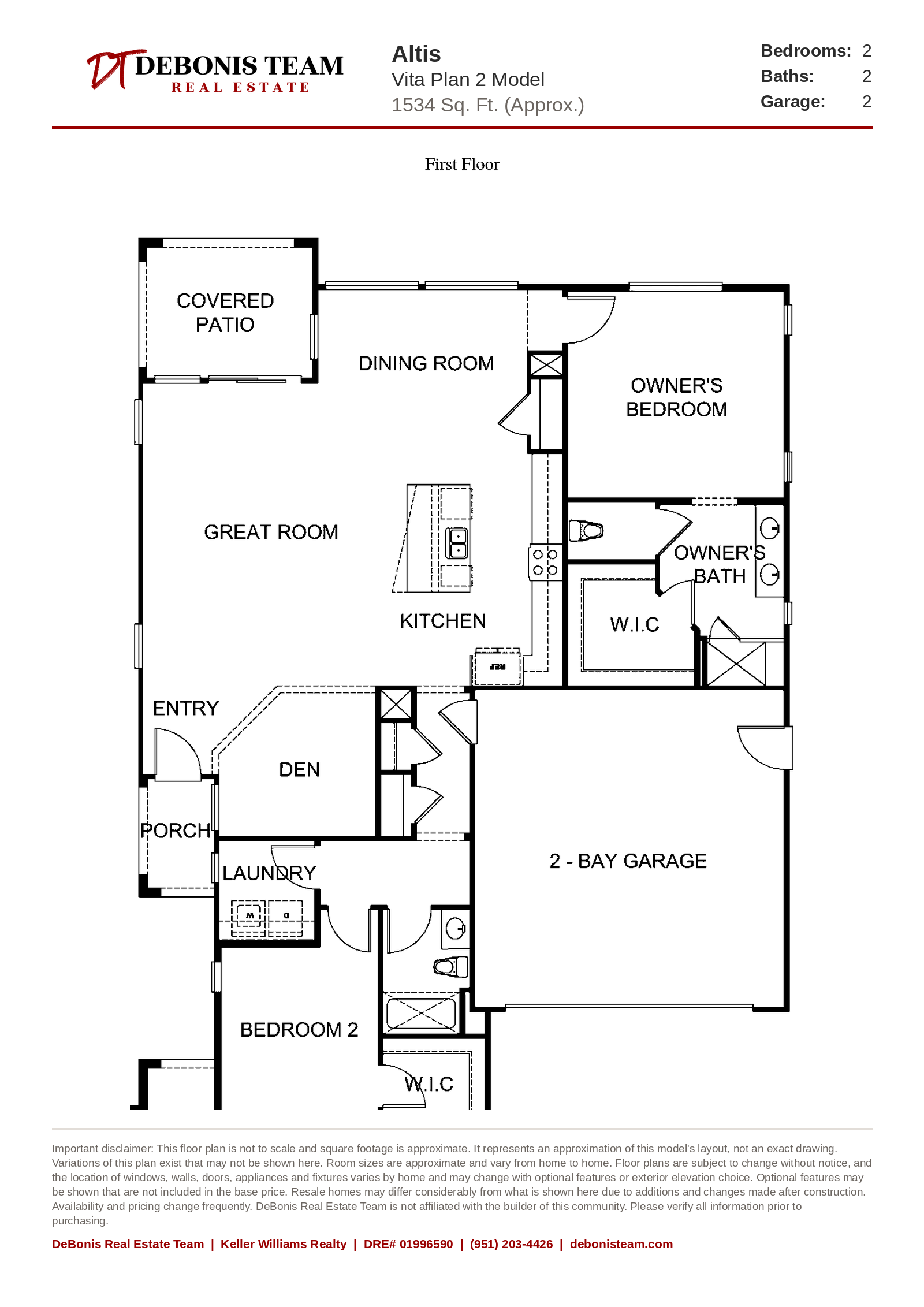 Vita Residence 2 floor plan at Altis