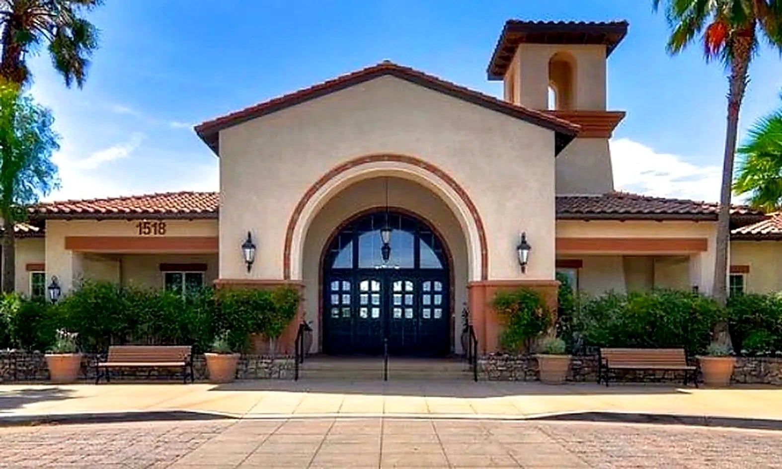The Lodge clubhouse at Four Seasons at Beaumont — gated 55+ active adult community in Beaumont, CA