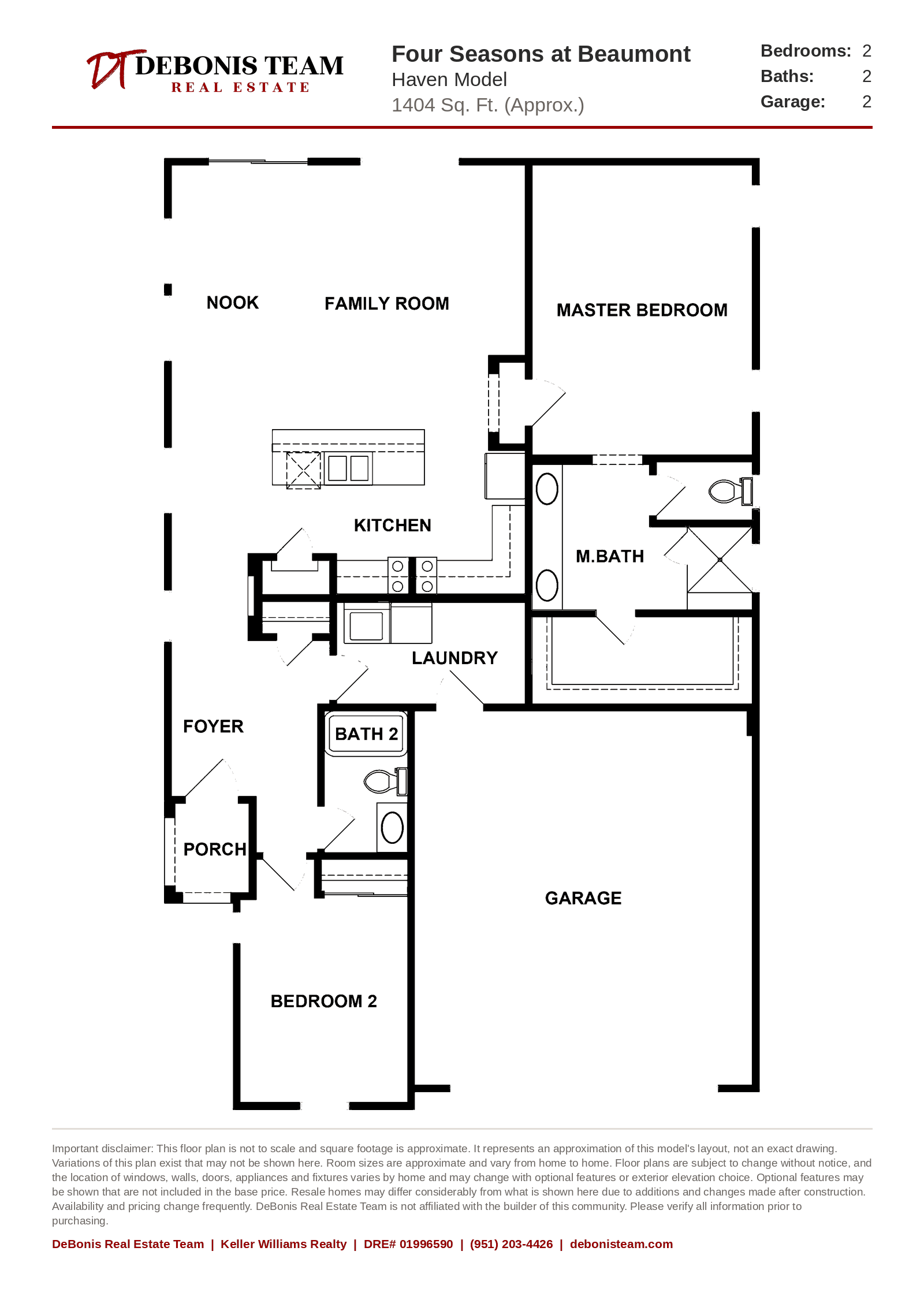 Haven floor plan at Four Seasons at Beaumont