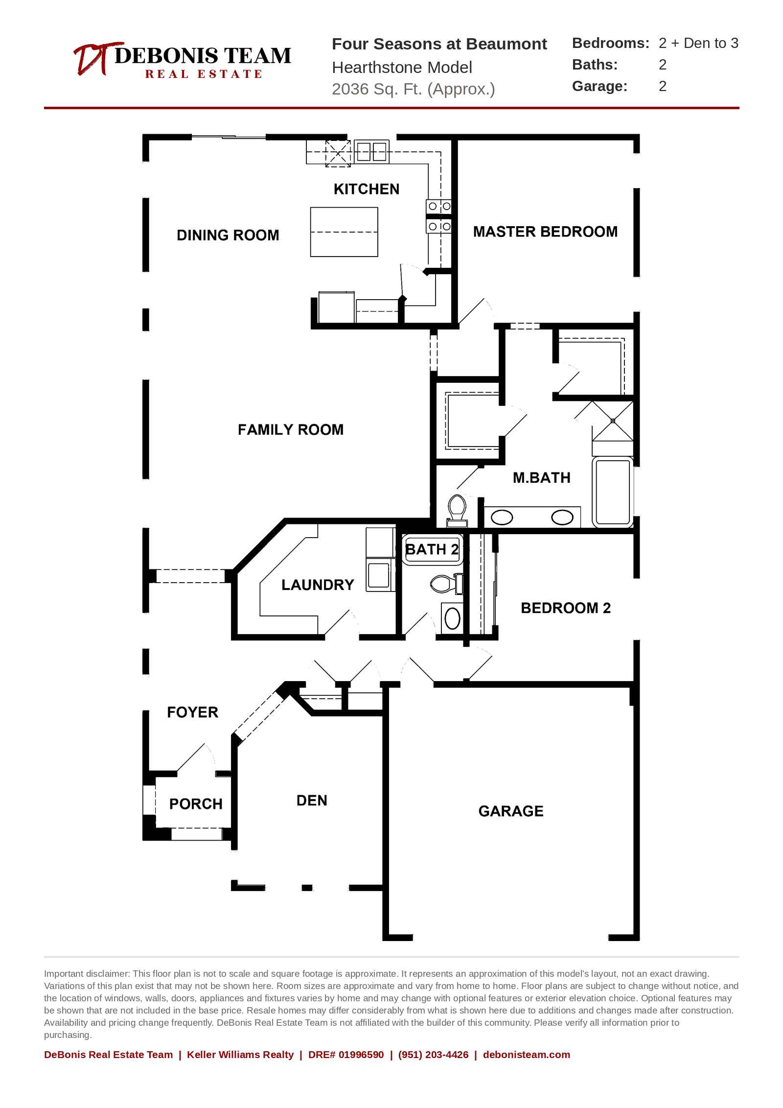 Hearthstone floor plan at Four Seasons at Beaumont