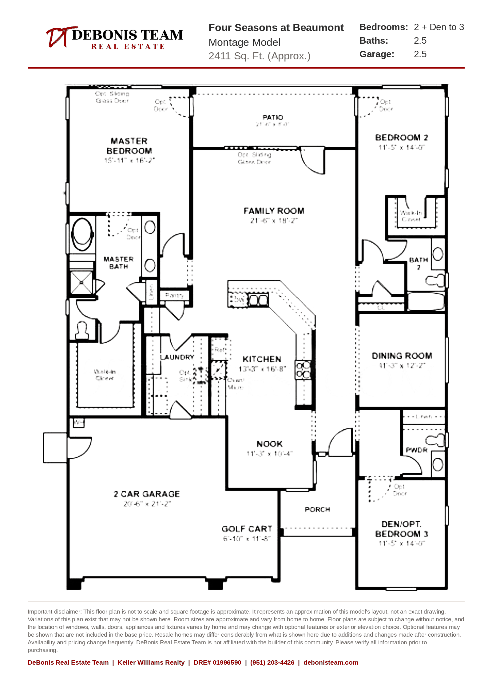 Montage floor plan at Four Seasons at Beaumont