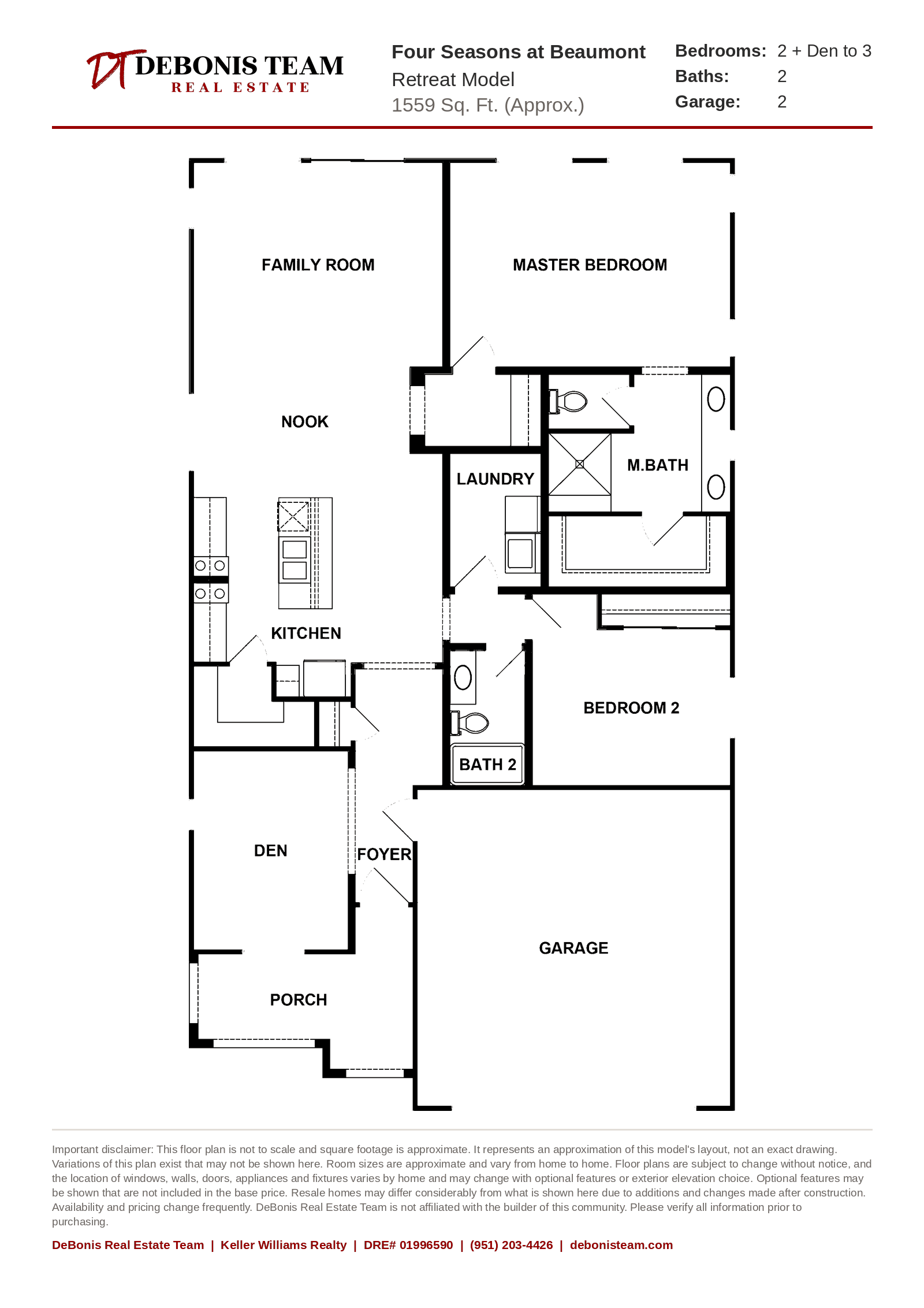 Retreat floor plan at Four Seasons at Beaumont