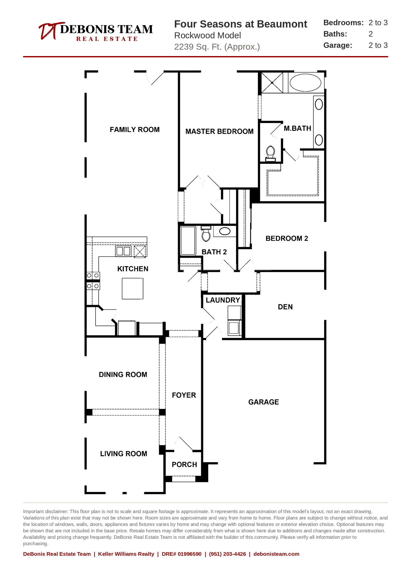 Rockwood floor plan at Four Seasons at Beaumont