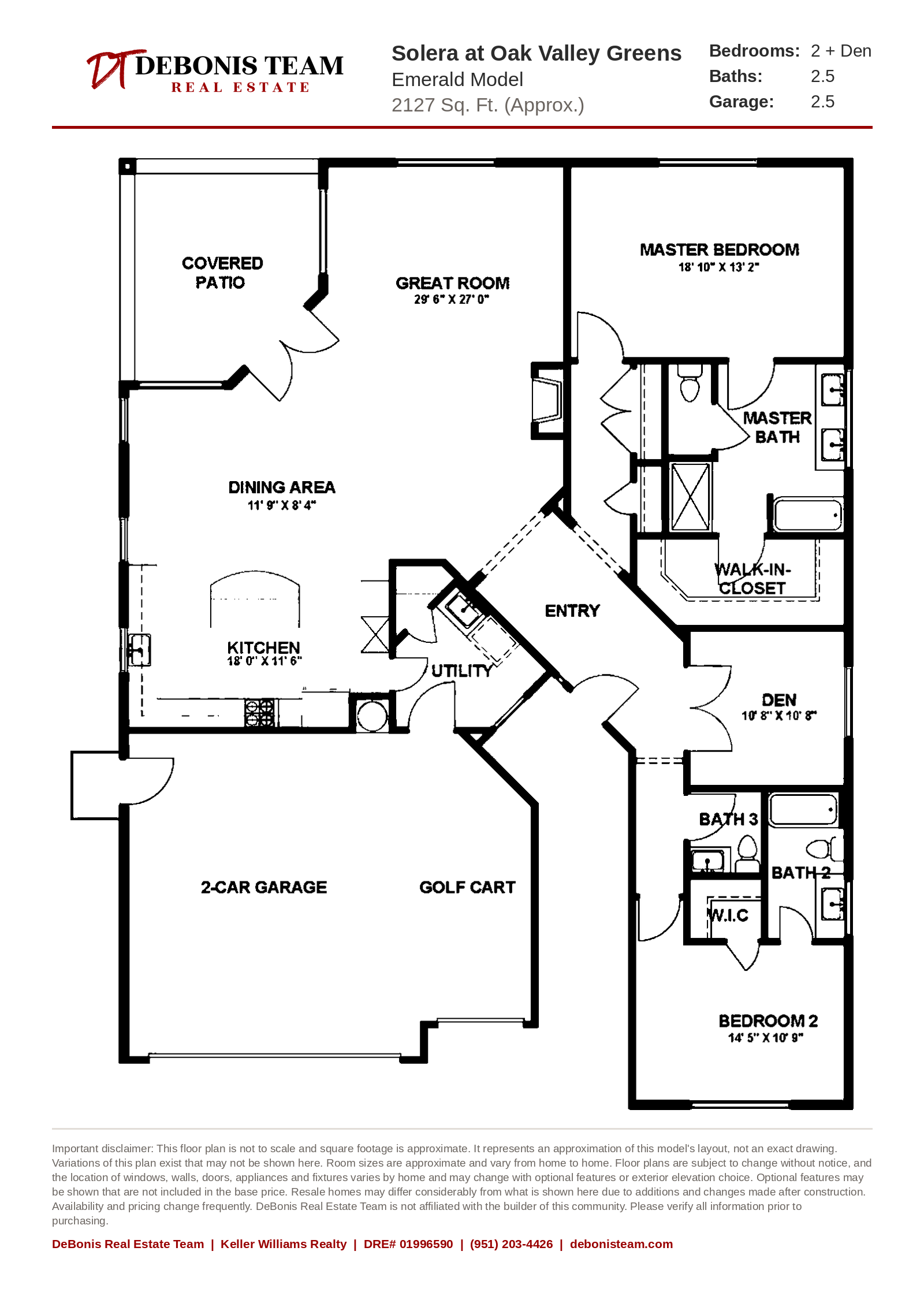 Emerald floor plan at Solera at Oak Valley Greens