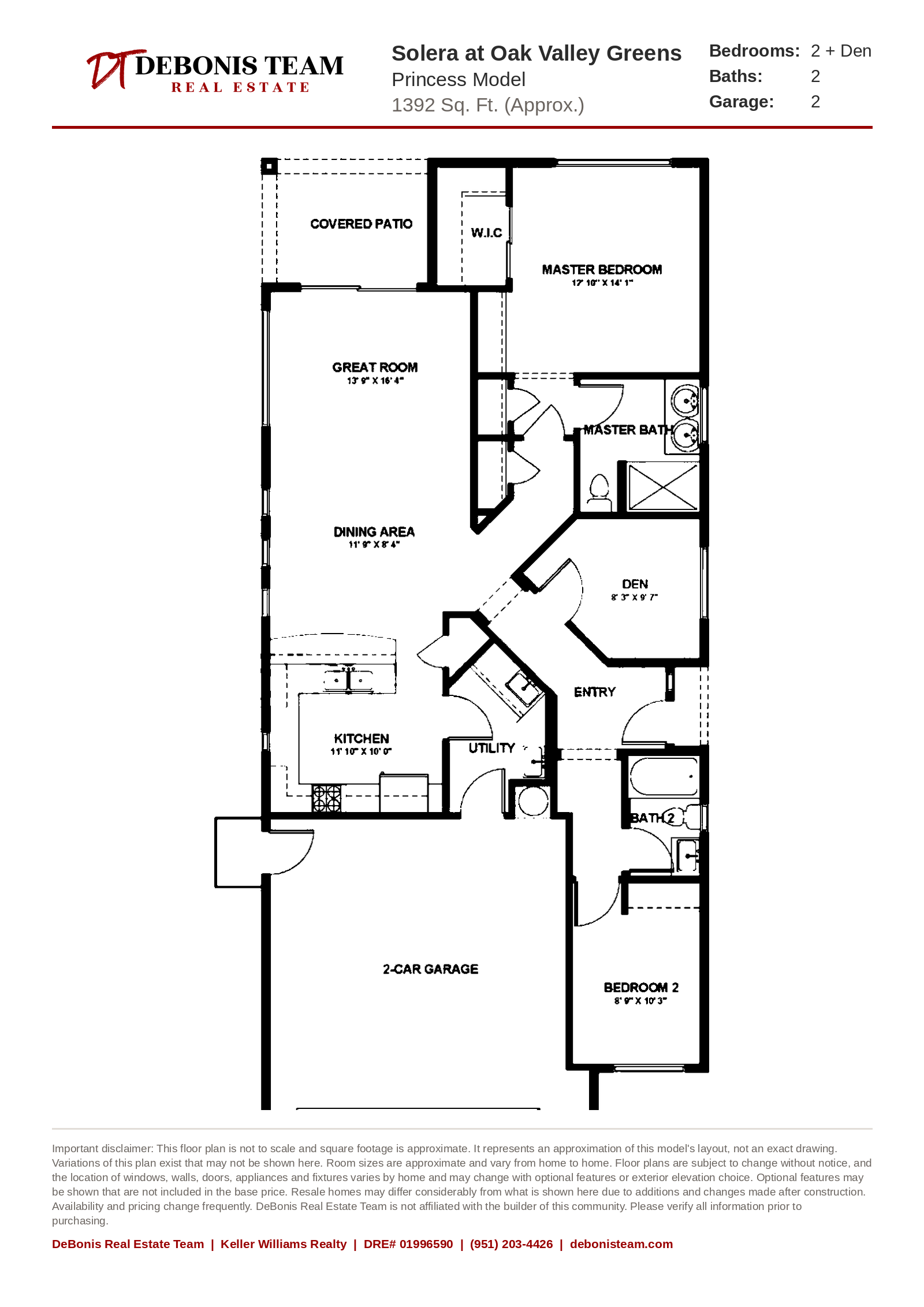 Princess floor plan at Solera at Oak Valley Greens