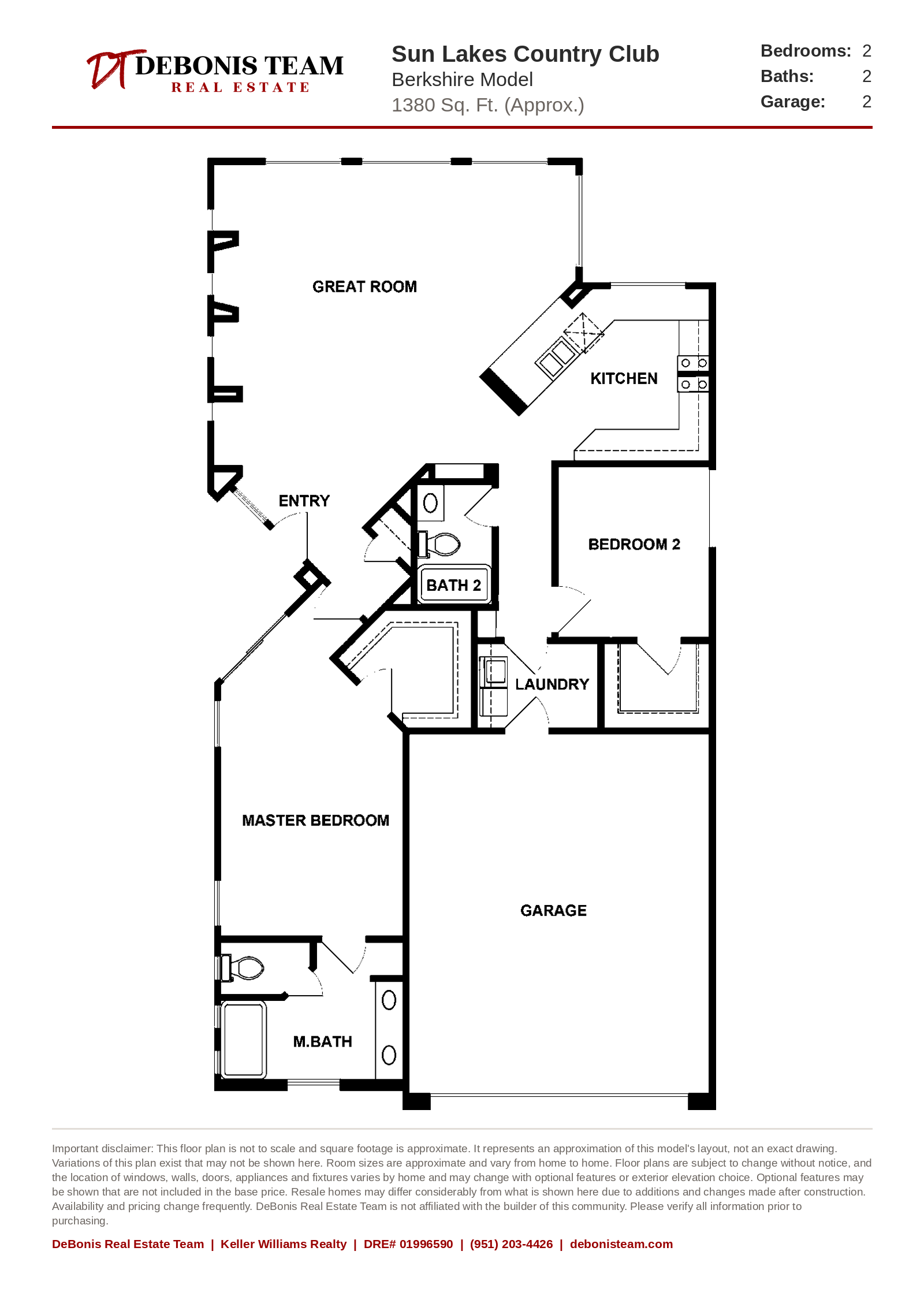 Berkshire floor plan at Sun Lakes Country Club