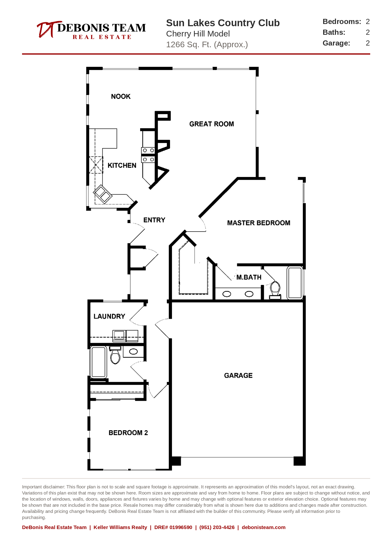 Cherry Hill floor plan at Sun Lakes Country Club
