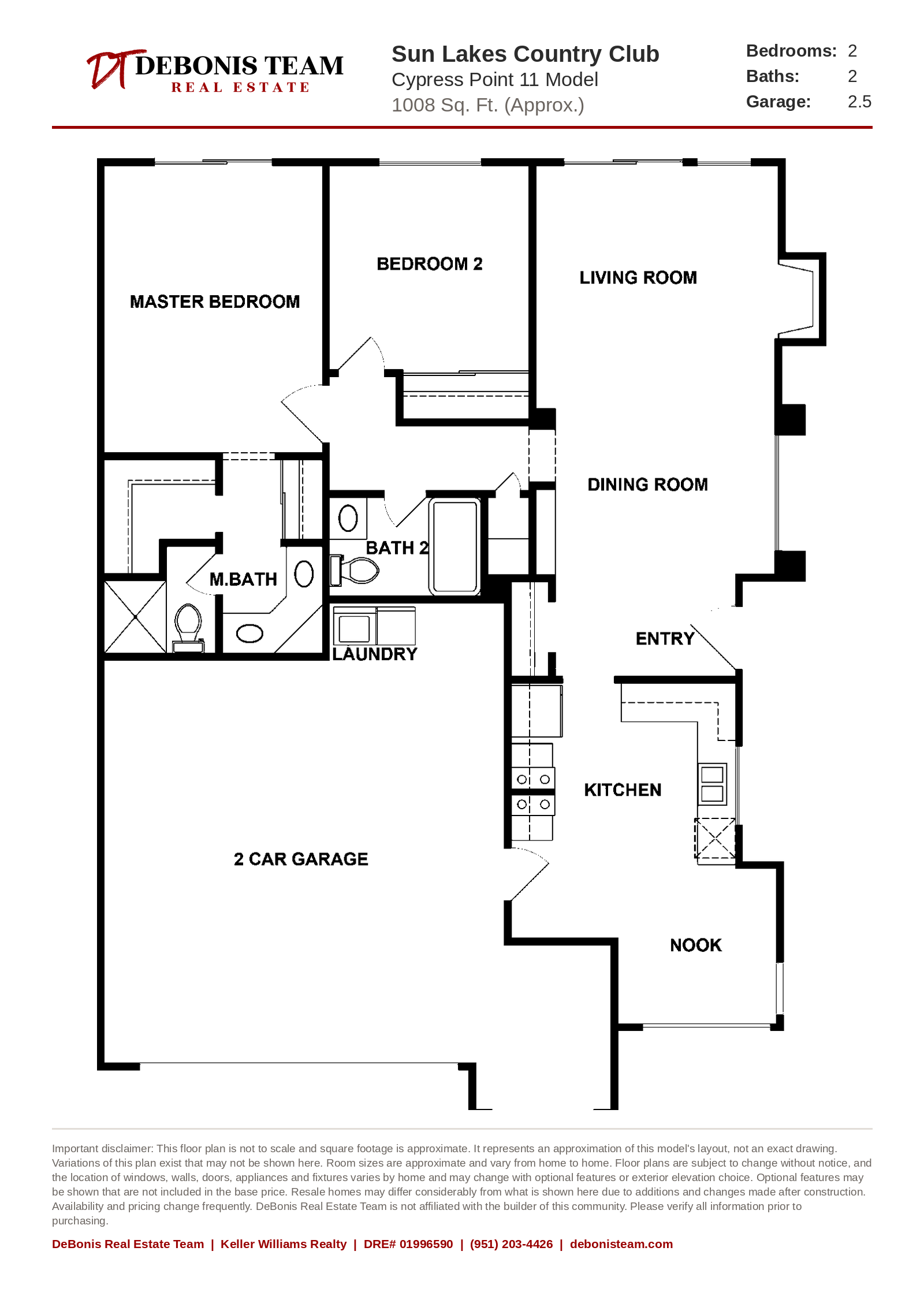 Cypress Point 11 floor plan at Sun Lakes Country Club
