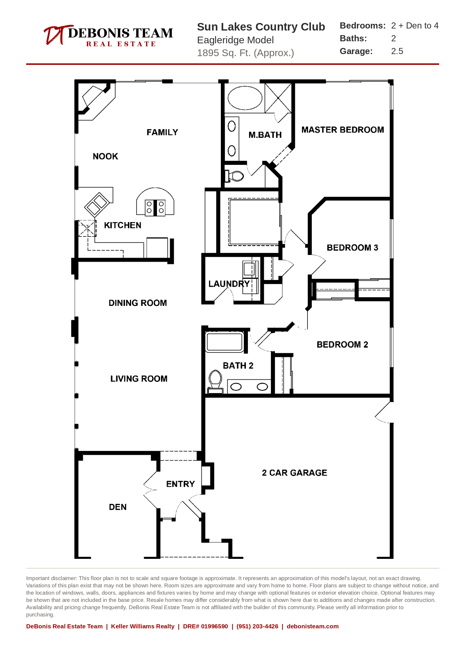 Eagleridge floor plan at Sun Lakes Country Club