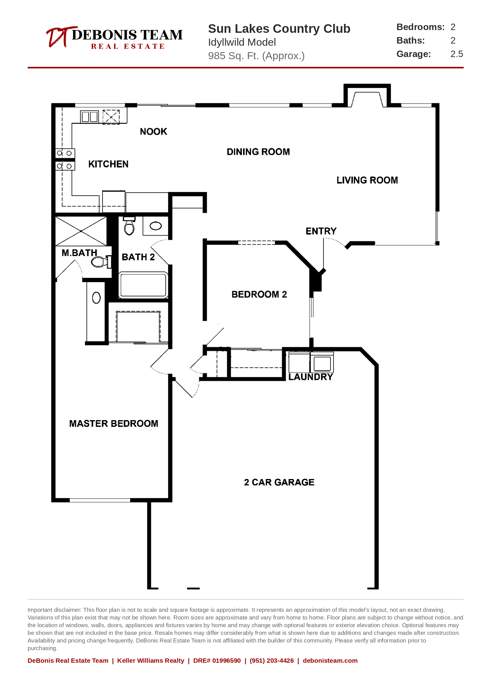 Idyllwild floor plan at Sun Lakes Country Club