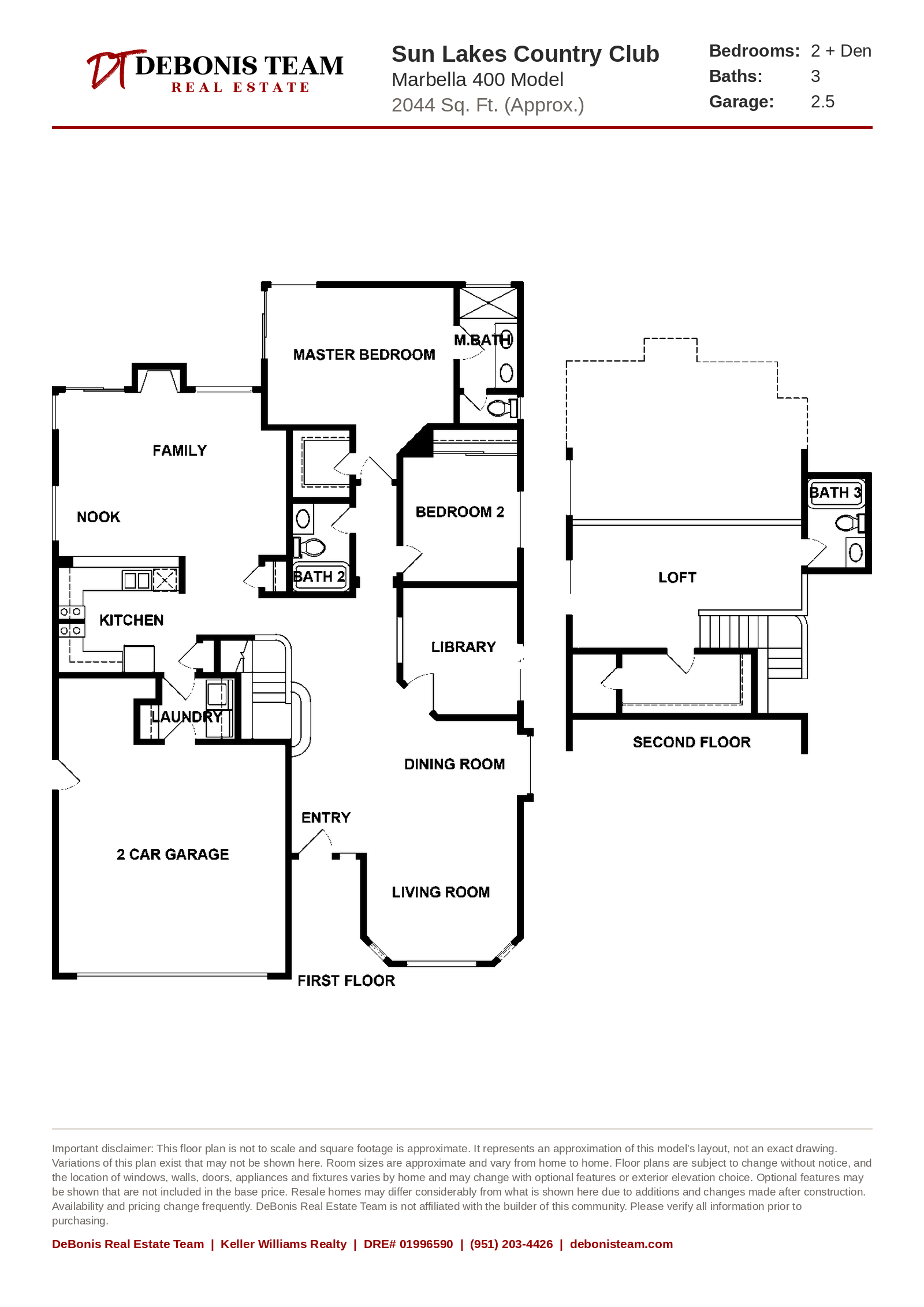 Marbella 400 floor plan at Sun Lakes Country Club