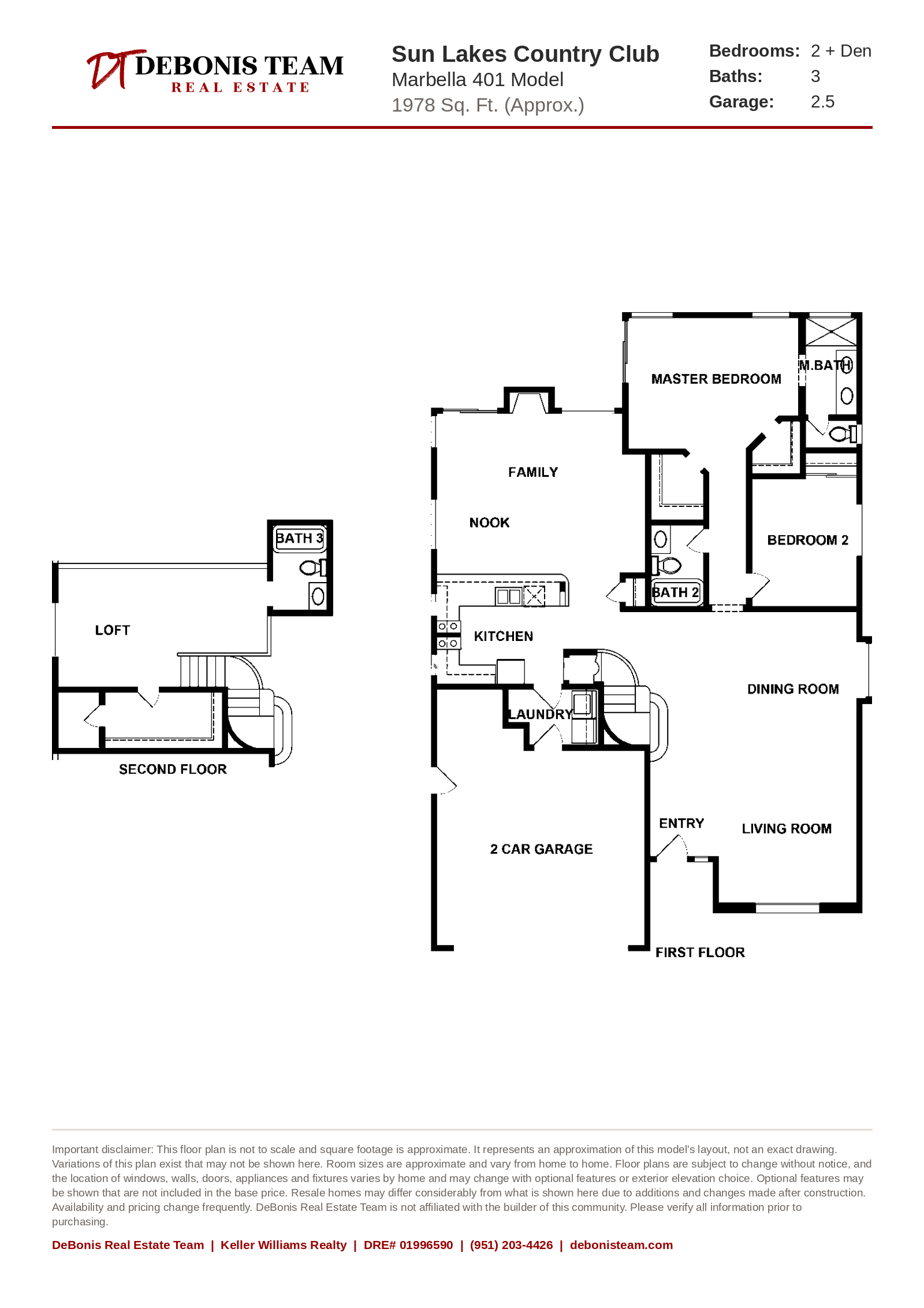 Marbella 401 floor plan at Sun Lakes Country Club