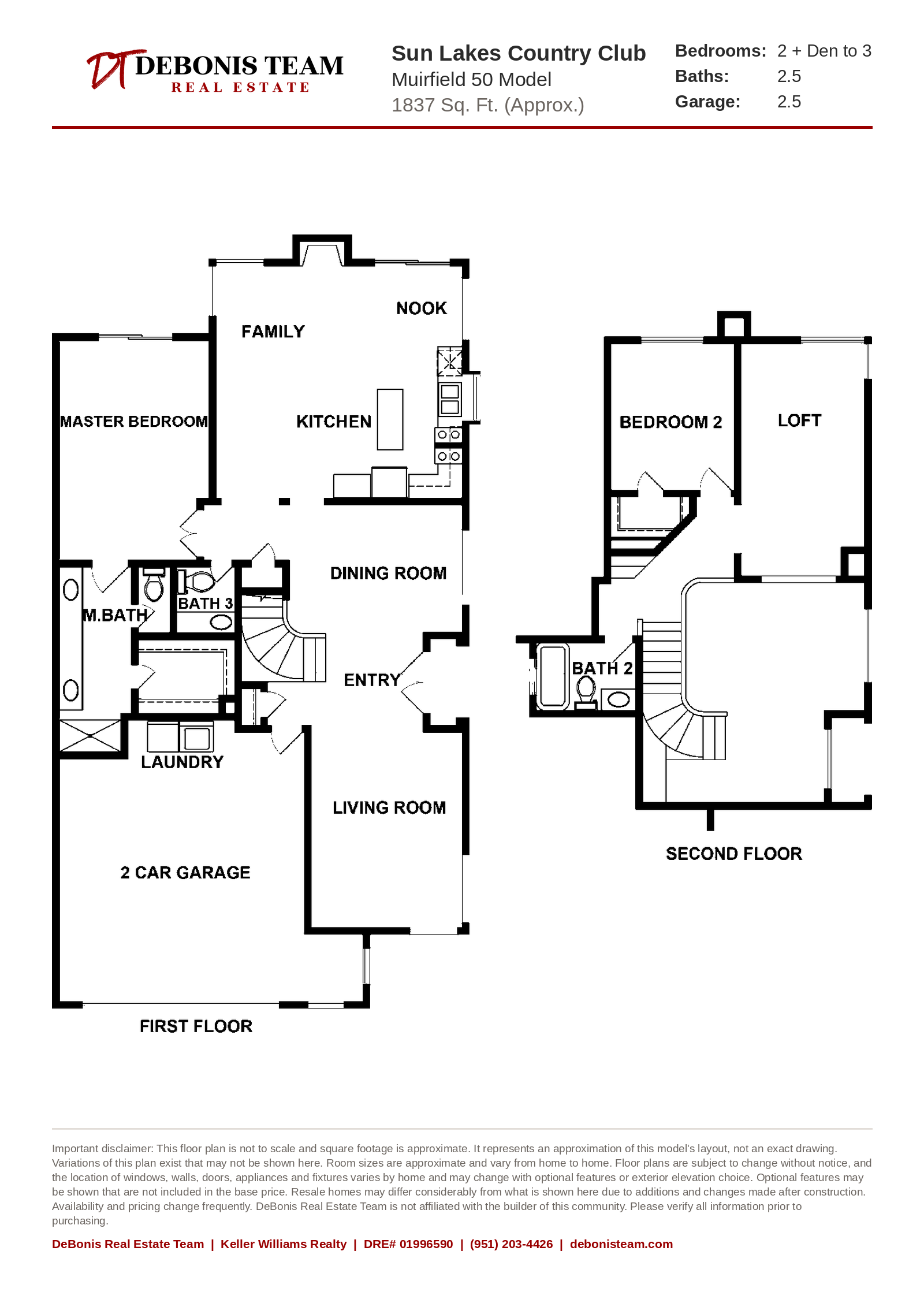 Muirfield 50 floor plan at Sun Lakes Country Club