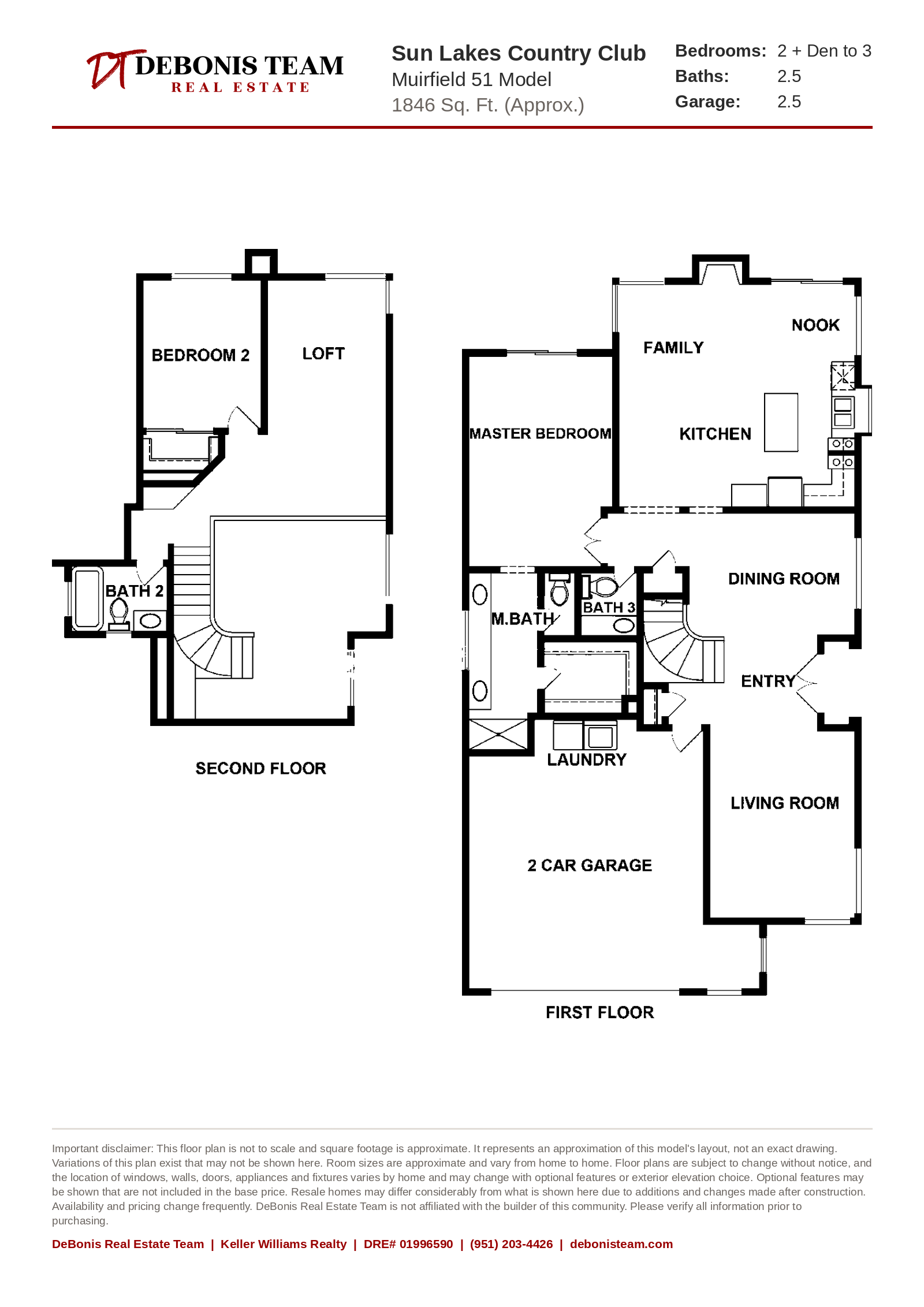 Muirfield 51 floor plan at Sun Lakes Country Club