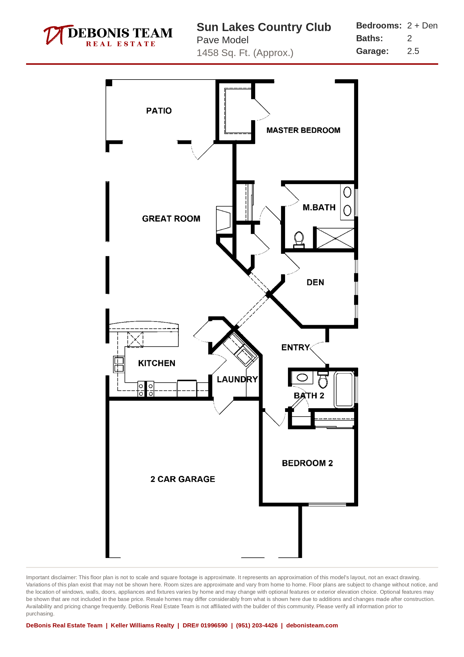 Pave floor plan at Sun Lakes Country Club