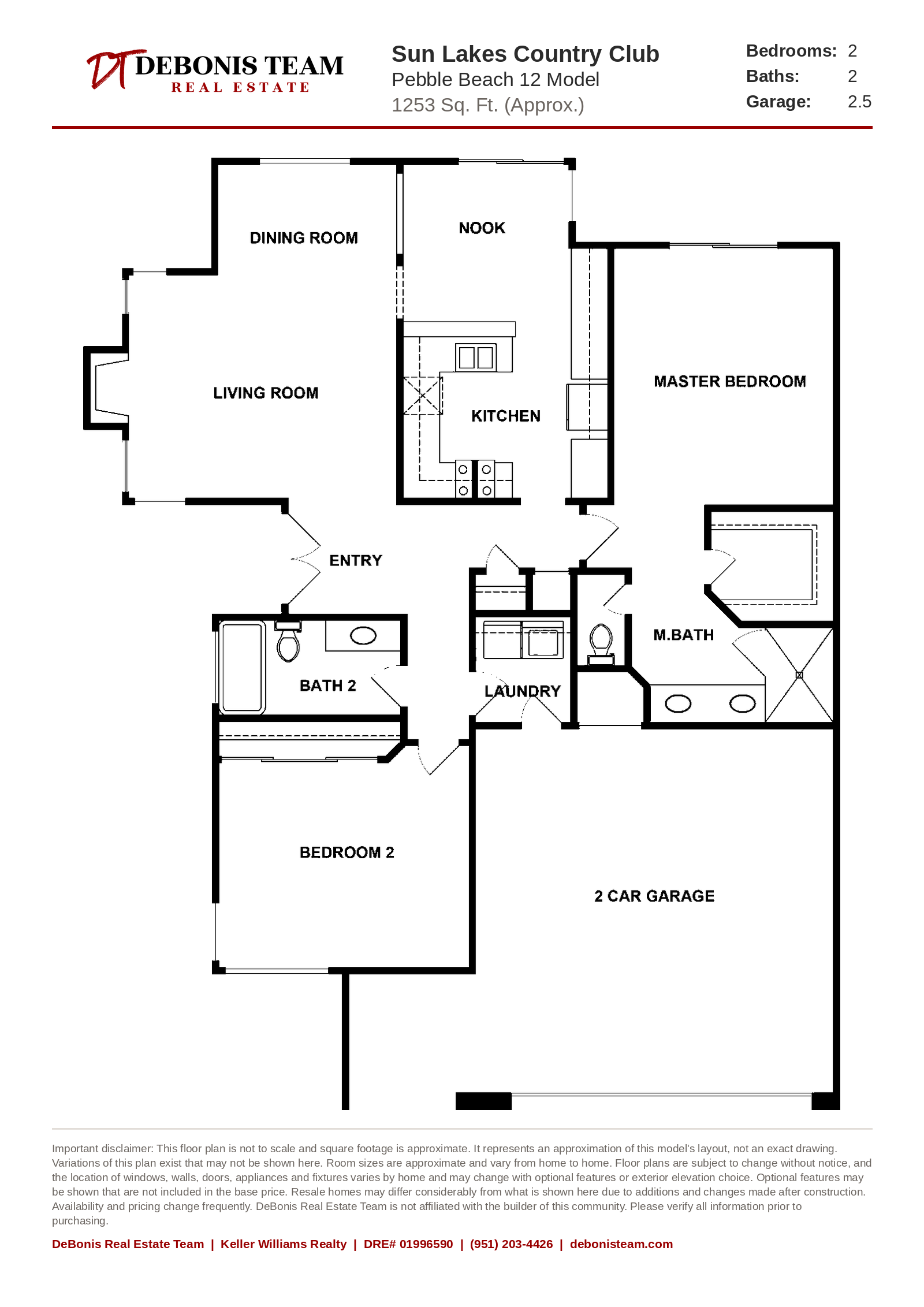 Pebble Beach 12 floor plan at Sun Lakes Country Club