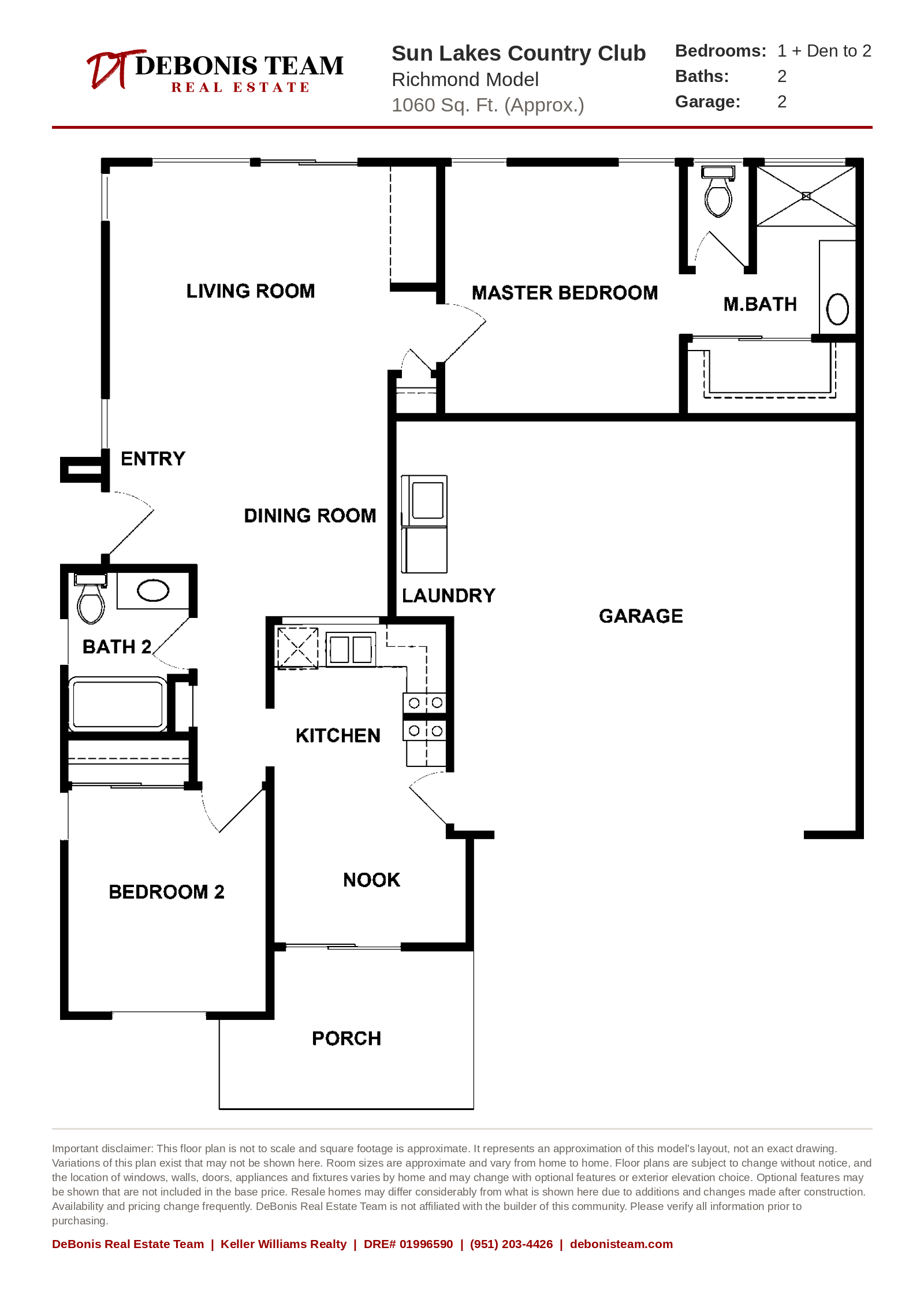 Richmond floor plan at Sun Lakes Country Club