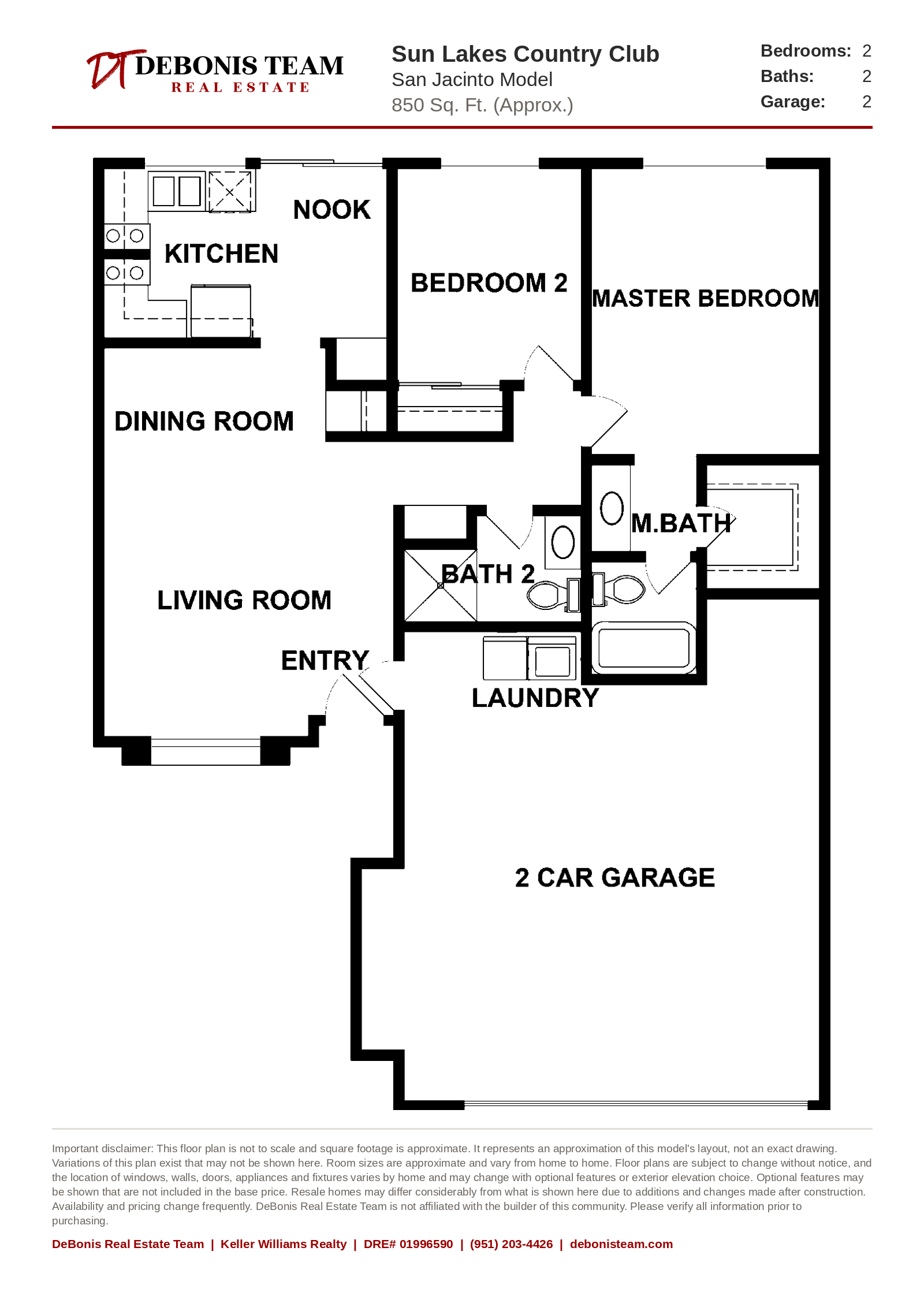 San Jacinto floor plan at Sun Lakes Country Club