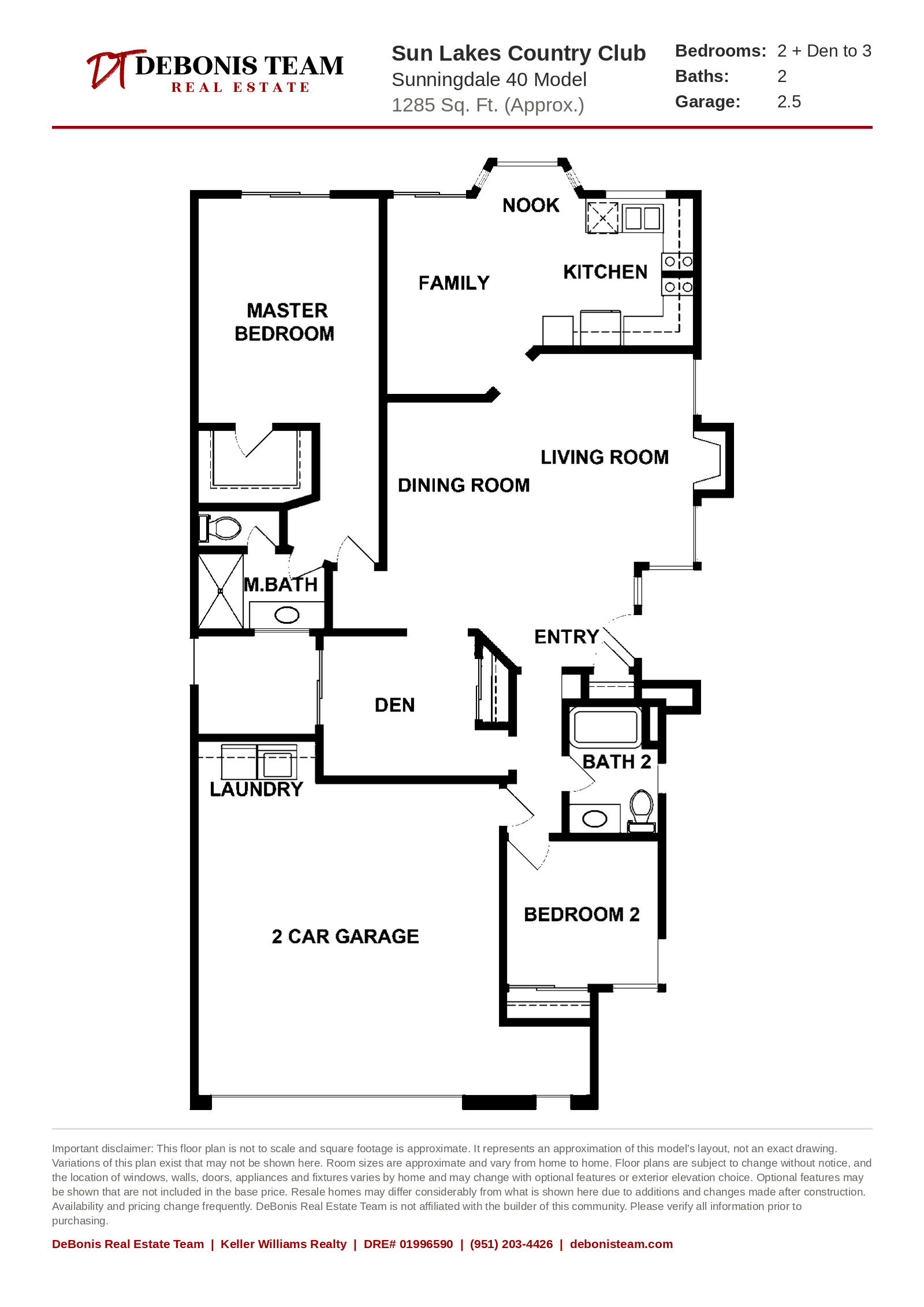 Sunningdale 40 floor plan at Sun Lakes Country Club