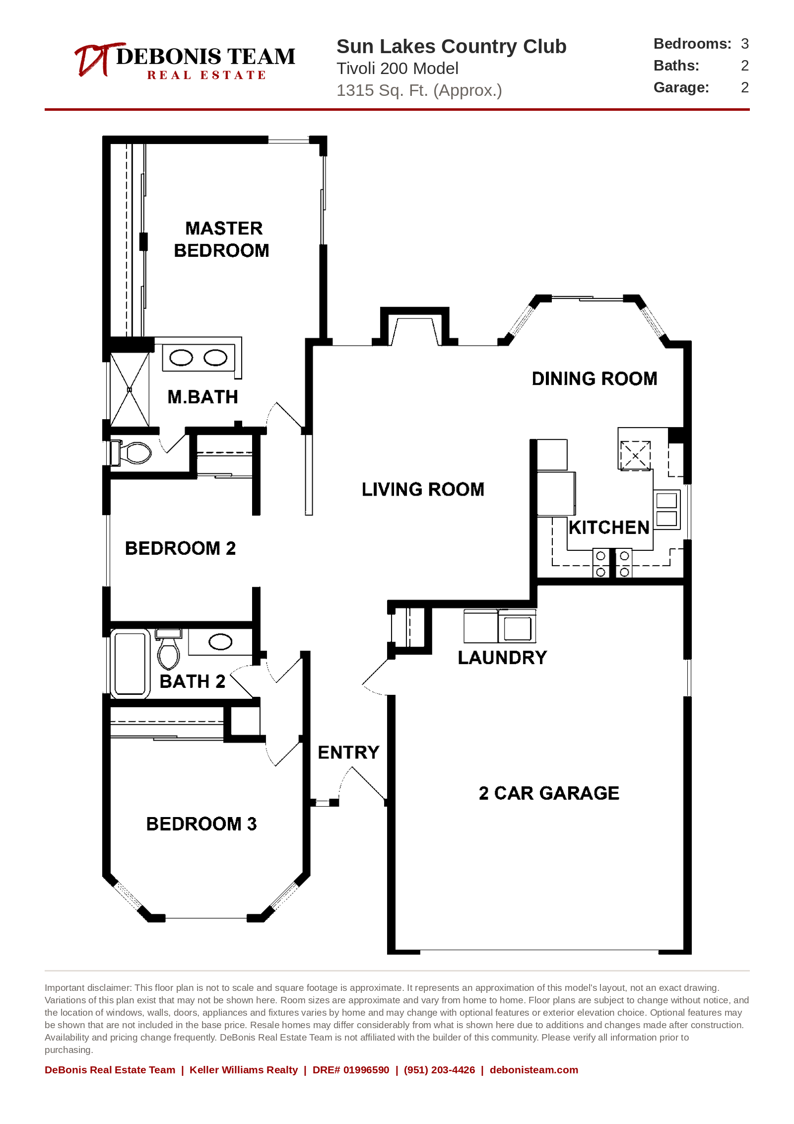 Tivoli 200 floor plan at Sun Lakes Country Club