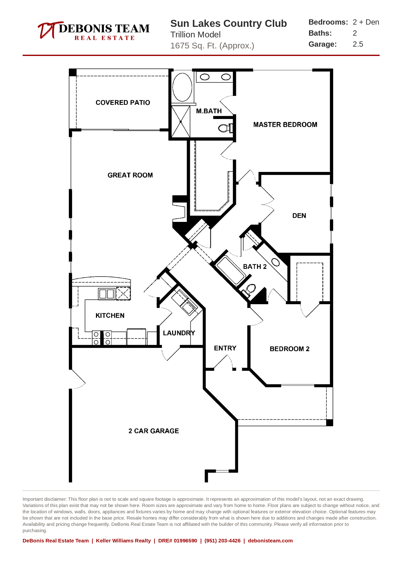 Trillion floor plan at Sun Lakes Country Club