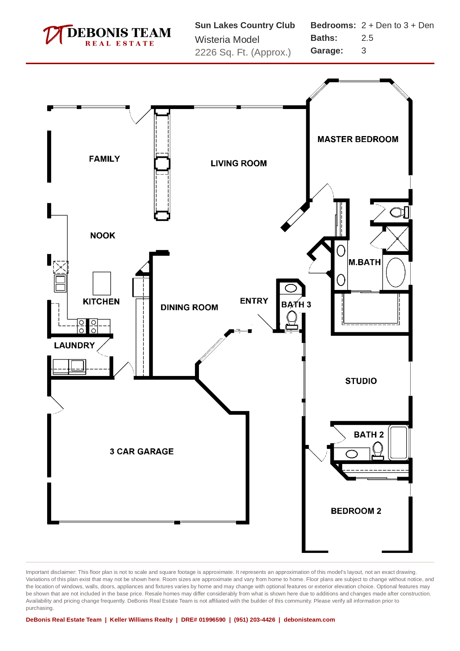 Wisteria floor plan at Sun Lakes Country Club