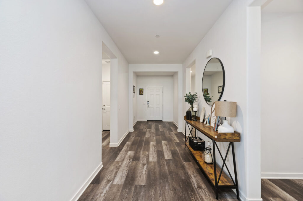 Entry hall with luxury vinyl plank flooring