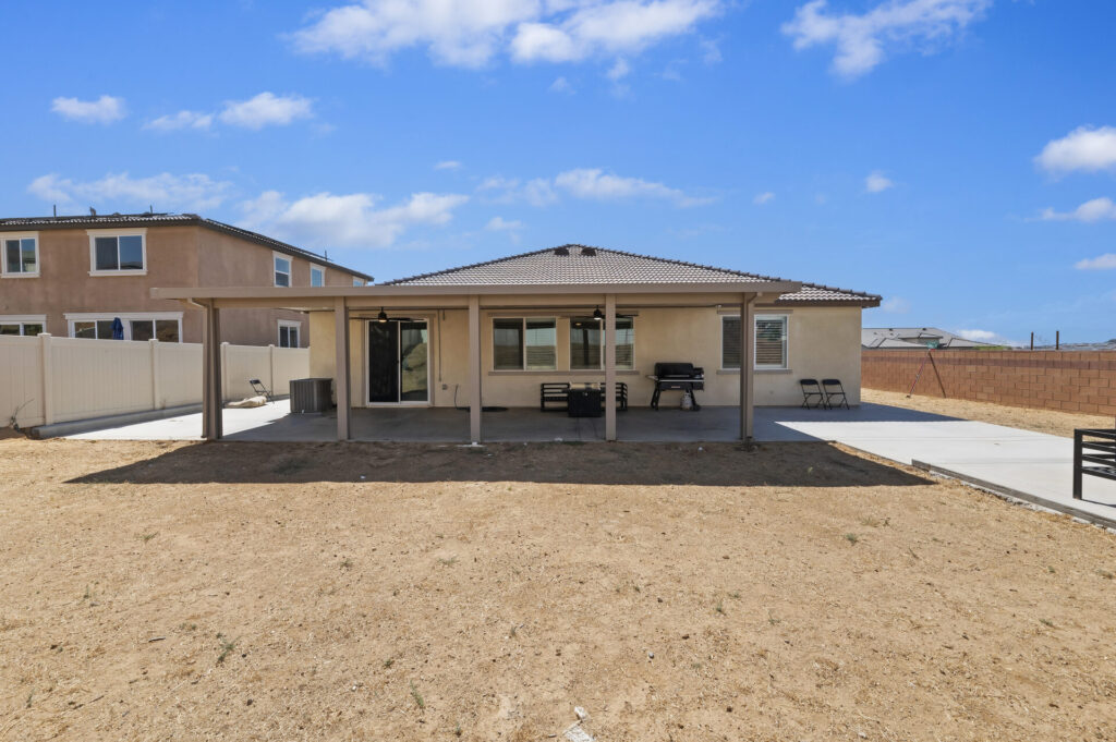 Rear exterior of the home