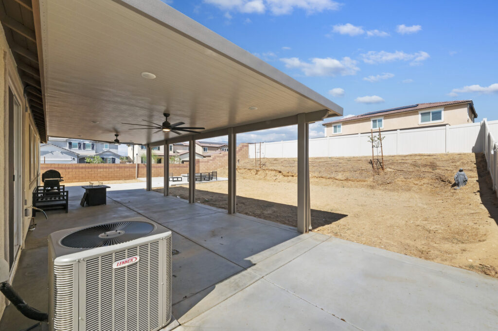 Alumawood patio cover over the rear patio