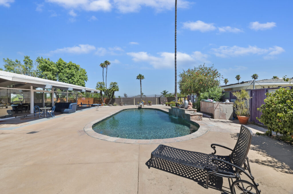 1717 Terrace Dr, Hemet — backyard pool with wide concrete deck